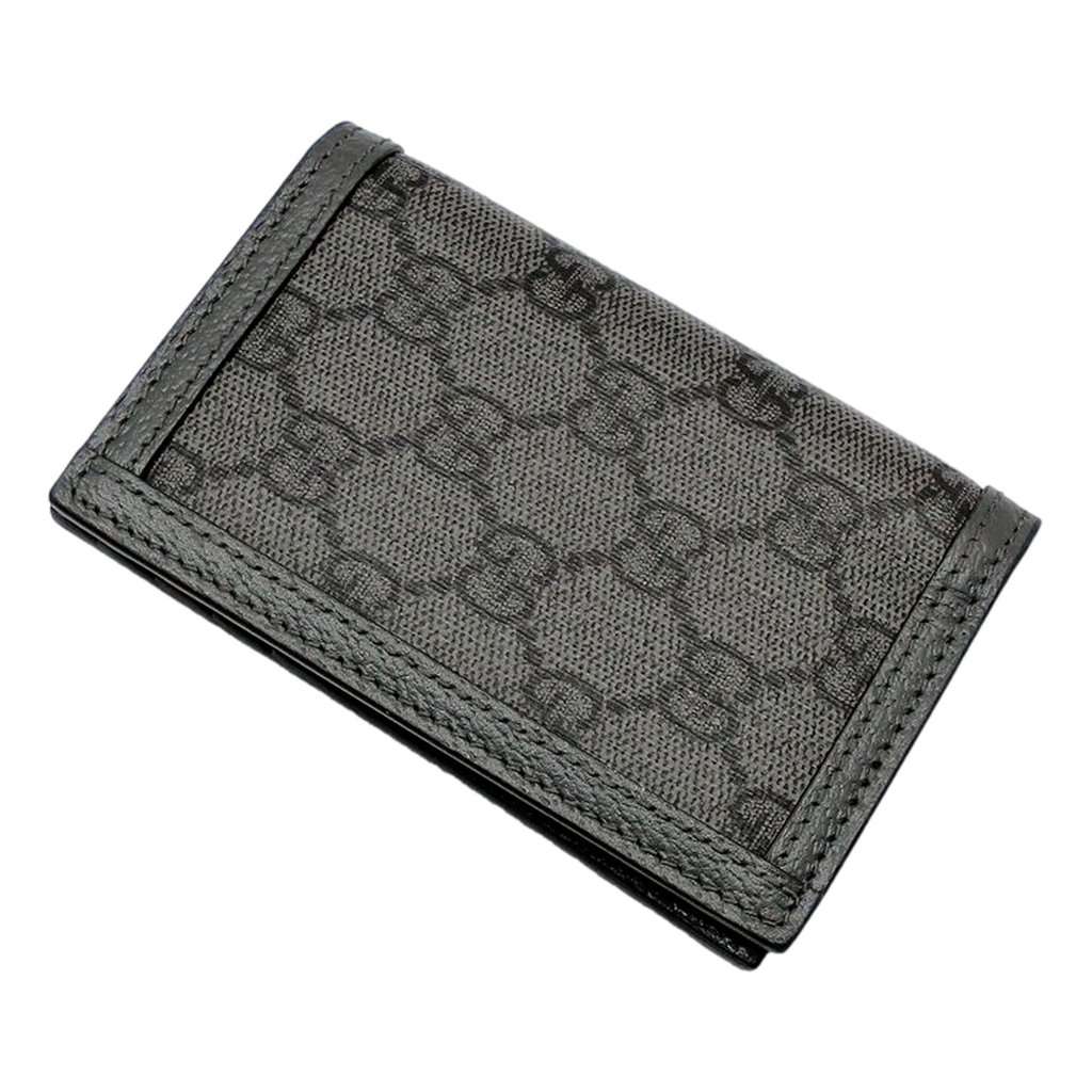 Gucci Gucci Ophidia Silver Gray Supreme Bifold Card Case Wallet Brown Canvas Never worn - Inside View