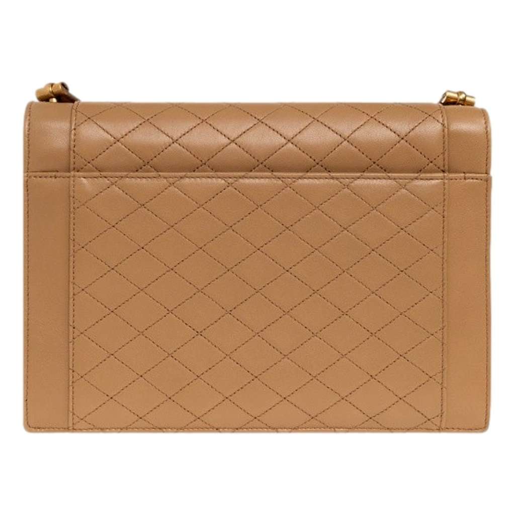 Saint Laurent Saint Laurent Gabby Monogram Quilted Lambskin Leather Light Brown Shoulder Bag Brown Leather Never worn - Box View