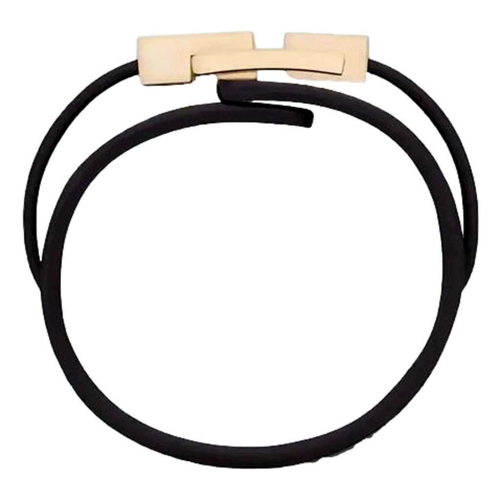 Saint Laurent Saint Laurent Le Carre Red Croc Embossed Leather Double Wrap Bracelet Gold Square Clasp Small Red Leather Never worn - Model View
