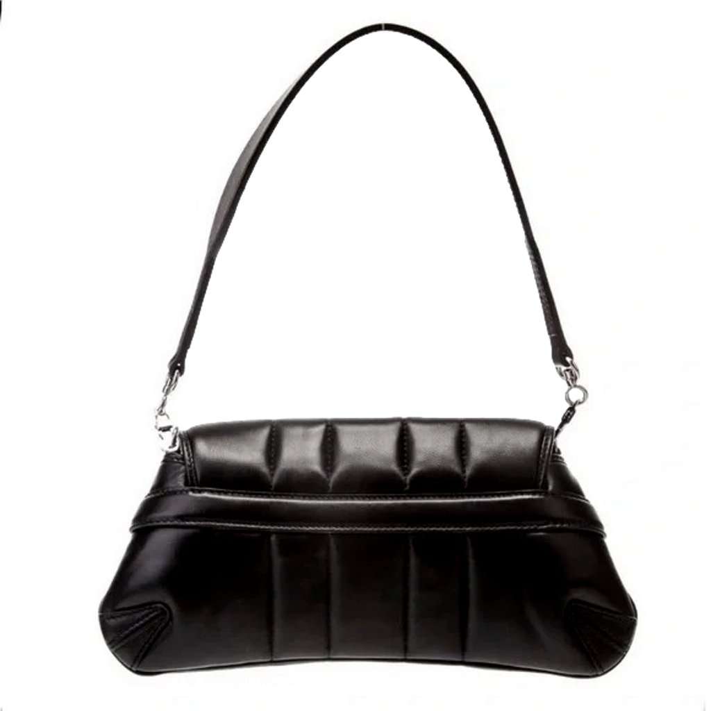 Gucci Gucci Horsebit Quilted Leather Small Chain Shoulder Bag Black Black Leather Never worn - Model View