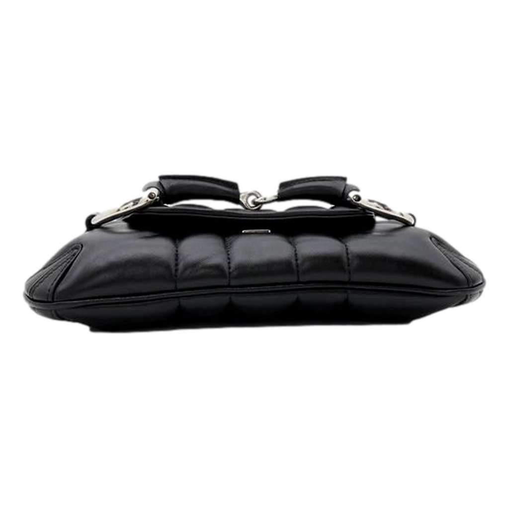 Gucci Gucci Horsebit Quilted Leather Small Chain Shoulder Bag Black Black Leather Never worn - Box View