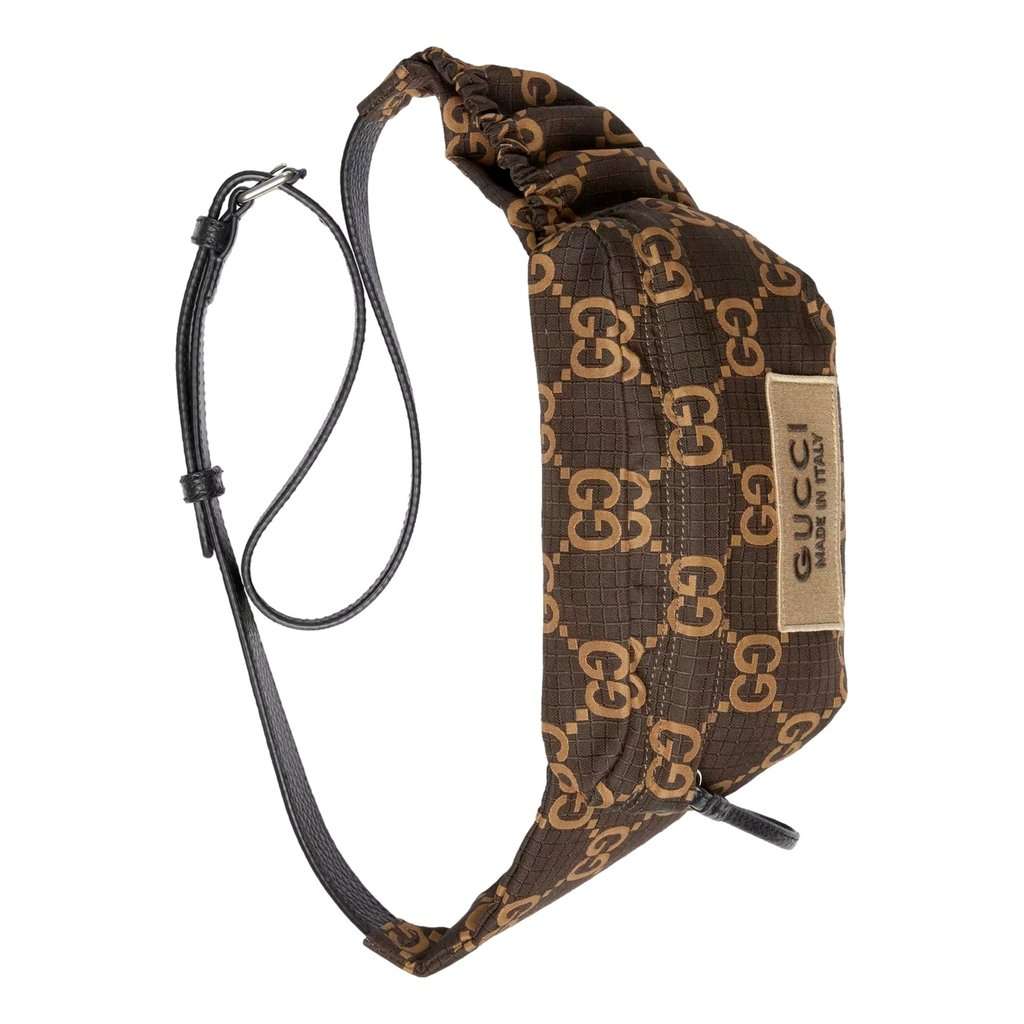 Gucci Gucci GG Ripstop Waist Bag Beige Brown Recycled Fabric Belt Bag Beige Leather Never worn - Box View