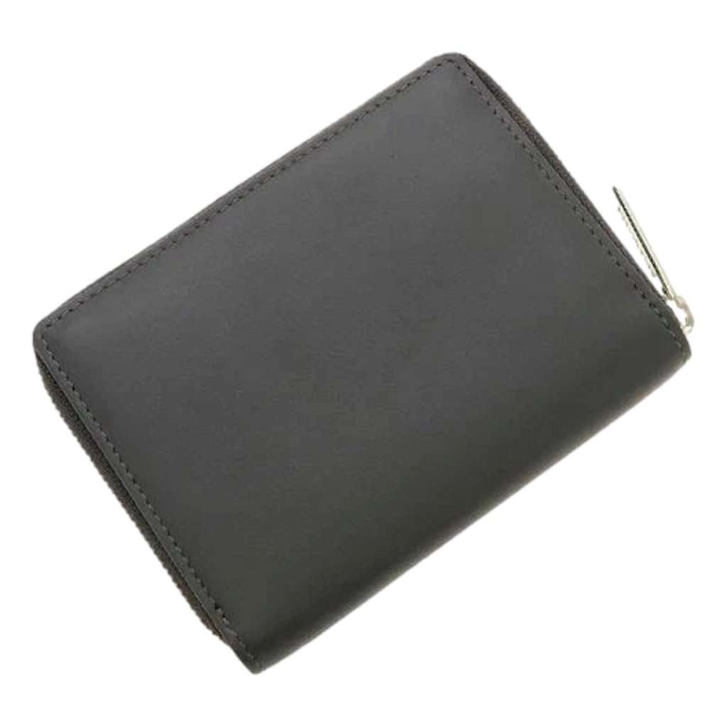 Balenciaga Balenciaga Smooth Calfskin Leather Zip Around Coin Case Wallet Gray Silver Hardware Green Leather Never worn - Back View