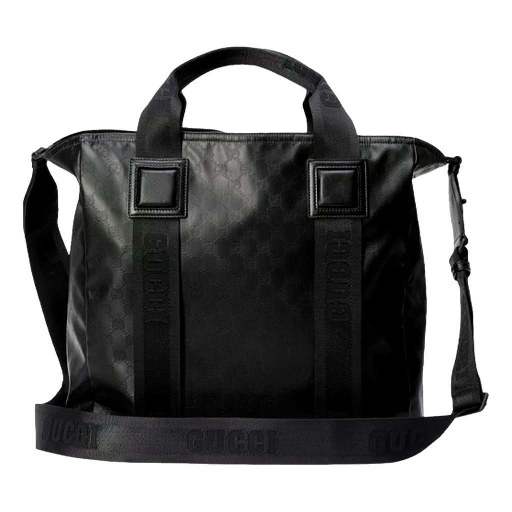Gucci Gucci GG Crystal Black Canvas Travel Tote Bag Black Canvas Never worn - Front View