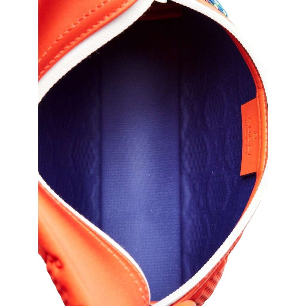 Gucci Gucci GG Scuba Neon Orange Rubber-Effect Small Clutch Pouch Bag Orange Leather Never worn - Inside View