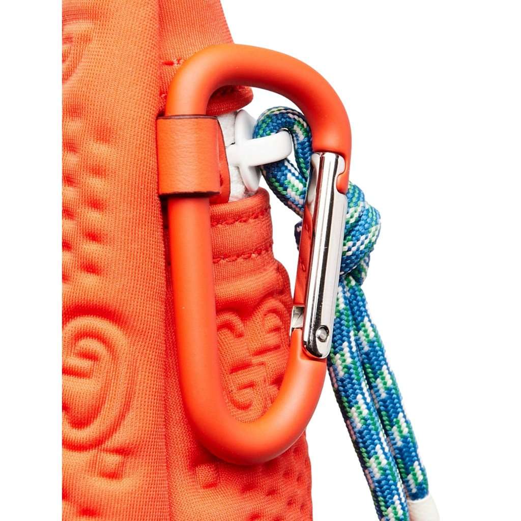 Gucci Gucci GG Scuba Neon Orange Rubber-Effect Small Clutch Pouch Bag Orange Leather Never worn - Box View