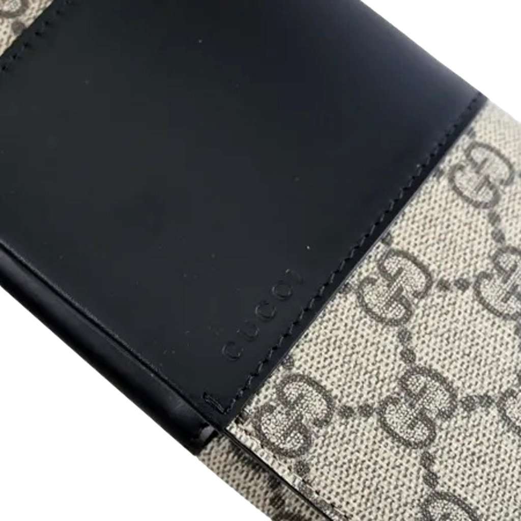 Gucci Gucci GG Supreme Canvas Leather Long Wallet Brown Canvas Never worn - Inside View