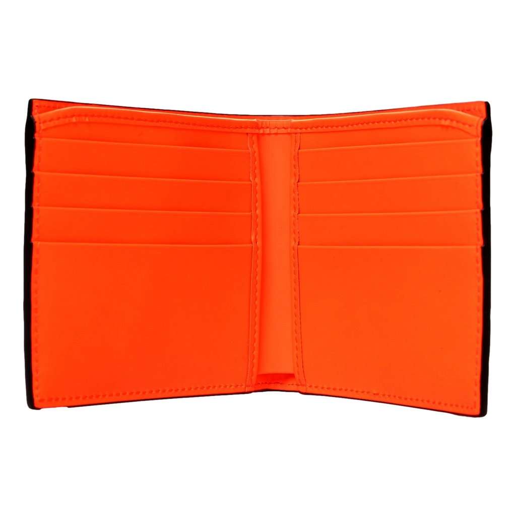 Gucci Gucci GG Rubber Effect Neon Orange Guccissima Leather Bifold Wallet Orange Leather Never worn - Inside View