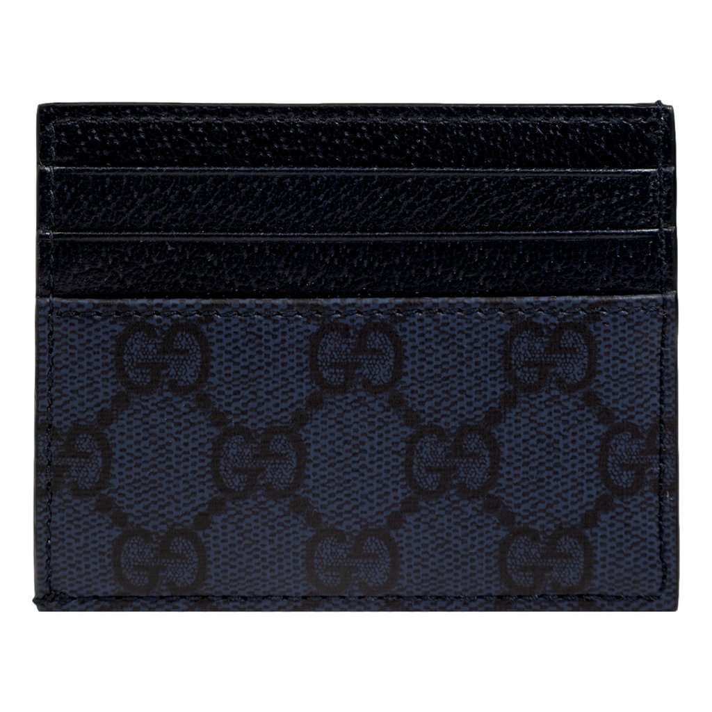 Gucci Gucci Ophidia GG Canvas Leather Navy Card Case Wallet Blue Leather Never worn - Back View