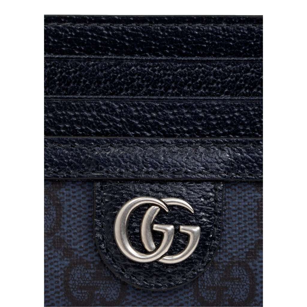 Gucci Gucci Ophidia GG Canvas Leather Navy Card Case Wallet Blue Leather Never worn - Box View
