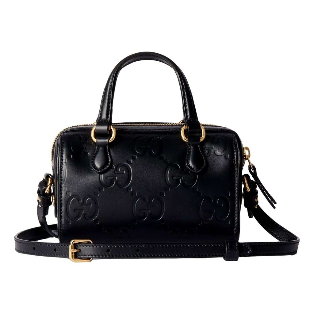 Gucci Gucci Gilbert GG Leather Super Mini Boston Bag Crossbody in Black Black Leather Never worn - Back View