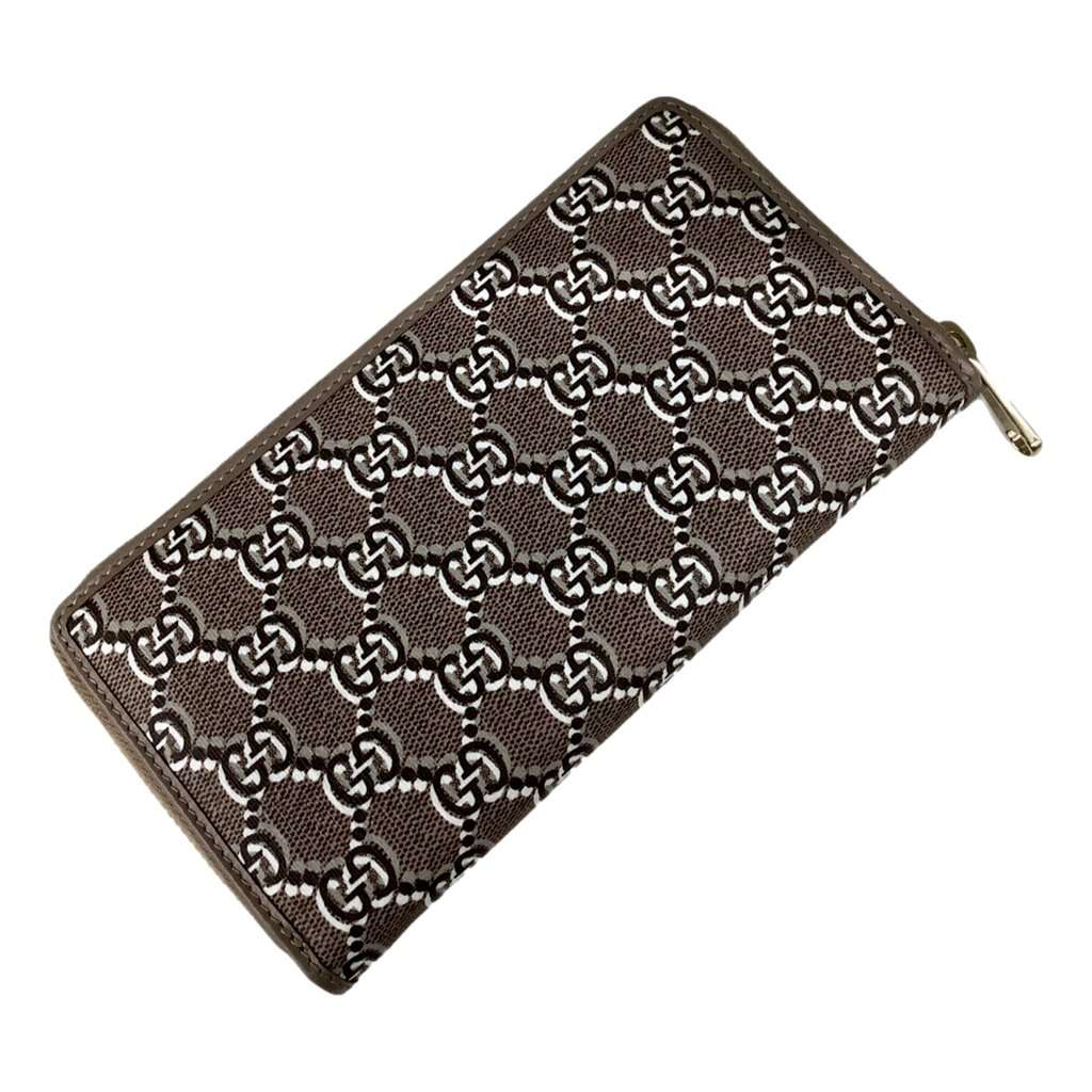 Gucci Gucci GG Shadow Continental Zip Around Wallet Beige Brown Brown Leather Never worn - Back View