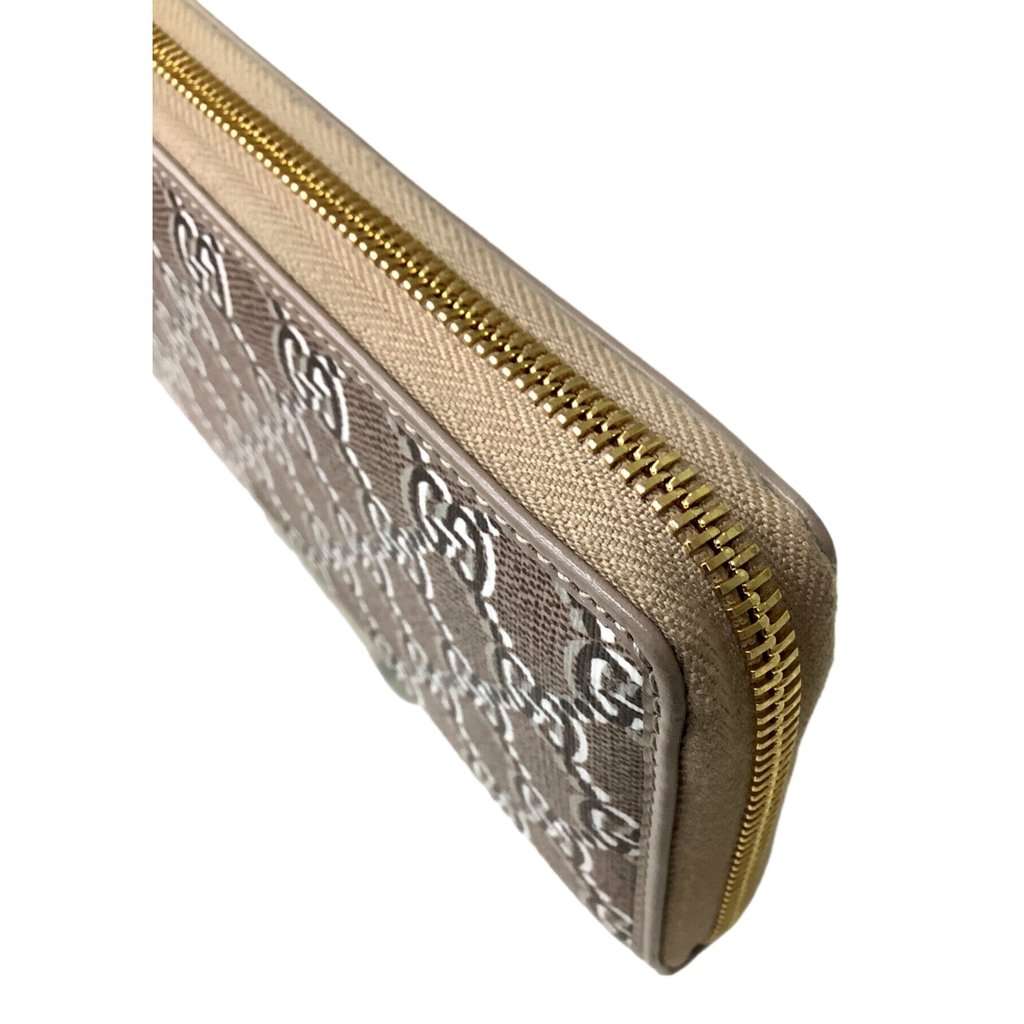 Gucci Gucci GG Shadow Continental Zip Around Wallet Beige Brown Brown Leather Never worn - Inside View