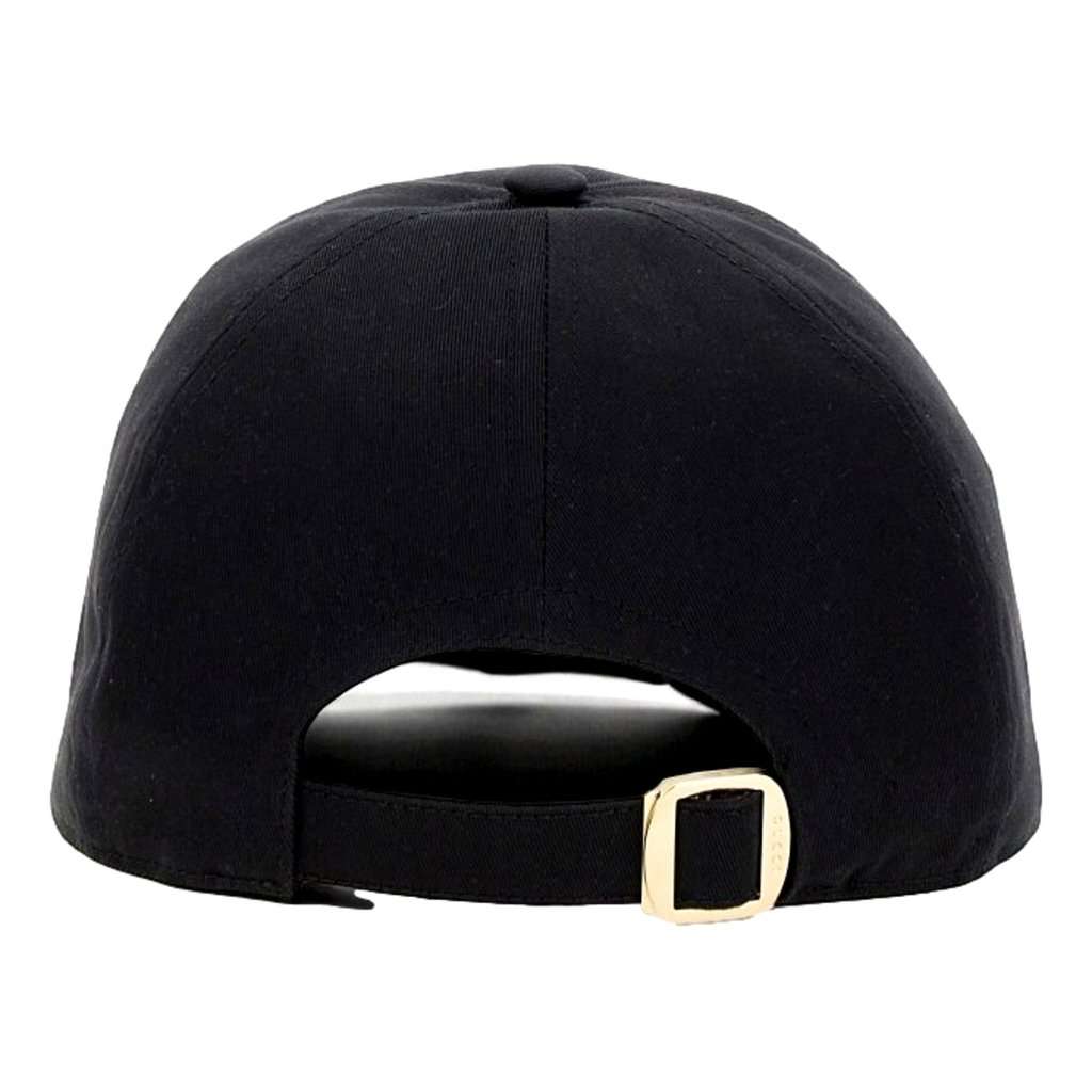 Gucci Gucci Black Embroidered Logo Cotton Baseball Cap Extra Large Black Cotton Never worn - Inside View