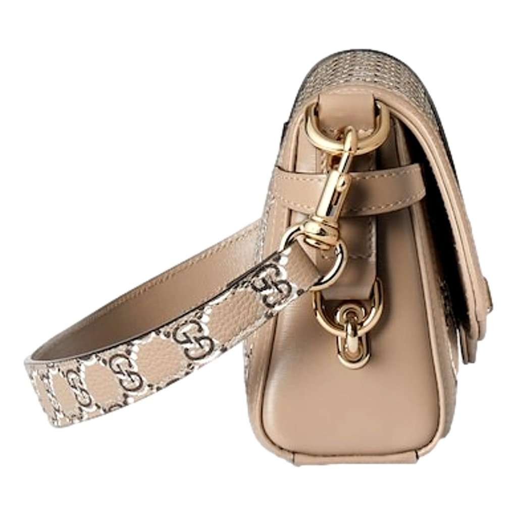 Gucci Gucci Luce Optical Printed GG Leather Beige Shoulder Bag Brown Leather Never worn - Box View