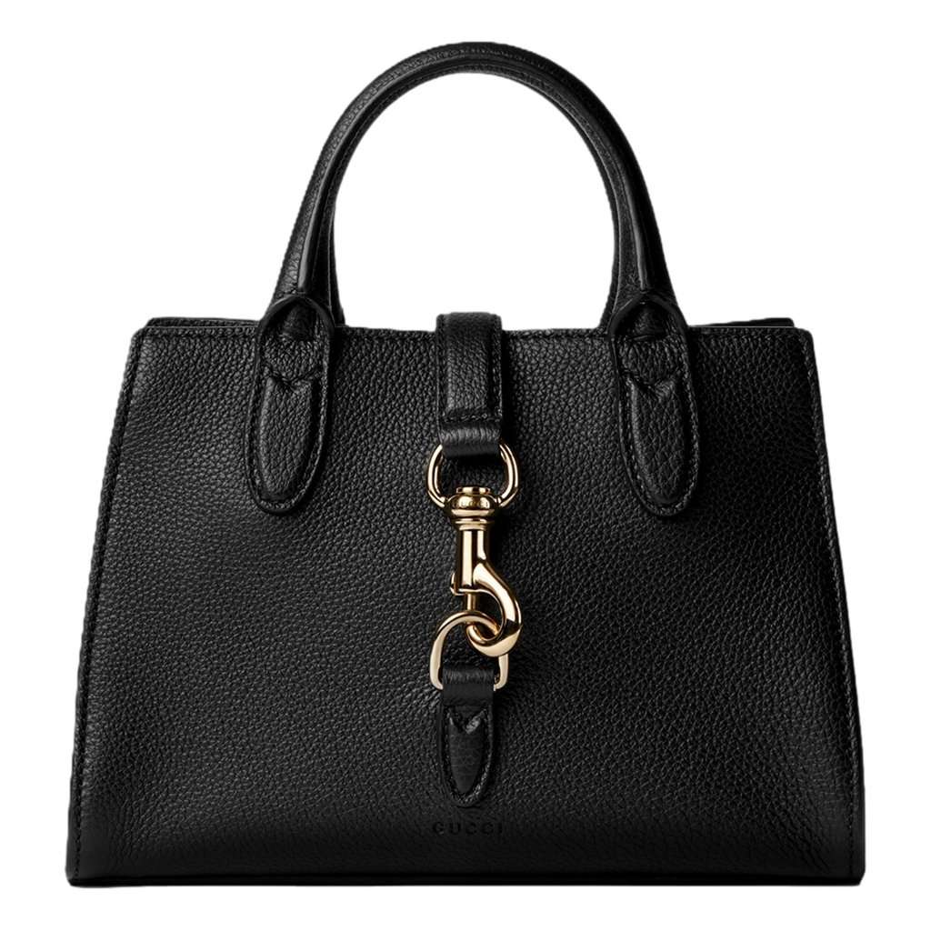 Gucci Gucci Jackie Small Tote Calfskin Leather Handbag Satchel Black Black Leather Never worn - Front View