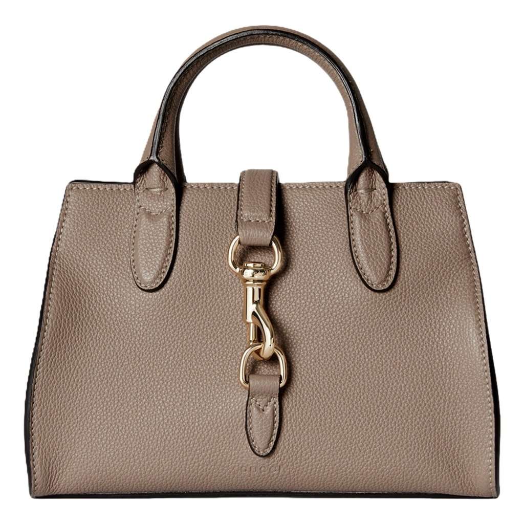 Gucci Gucci Jackie Small Calfskin Leather Tote Handbag Satchel Taupe Brown Leather Never worn - Front View