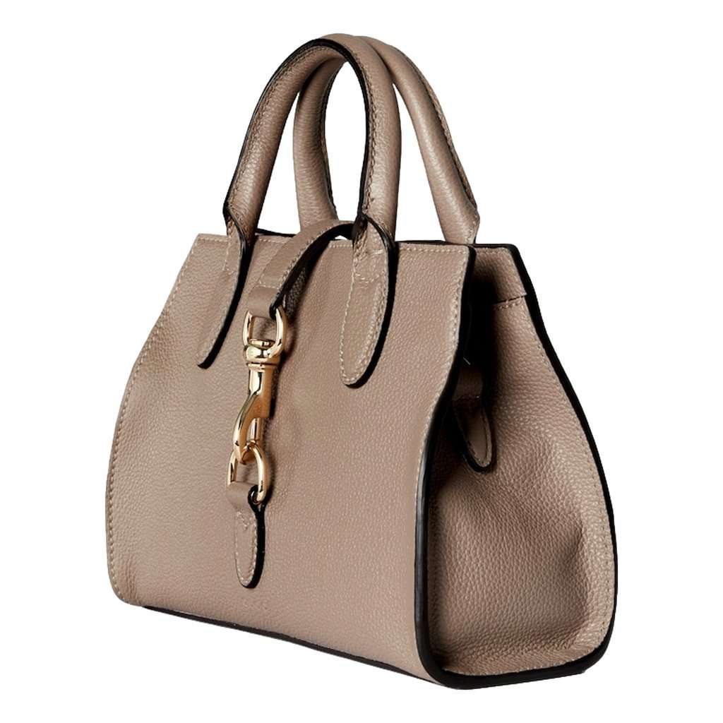 Gucci Gucci Jackie Small Calfskin Leather Tote Handbag Satchel Taupe Brown Leather Never worn - Model View