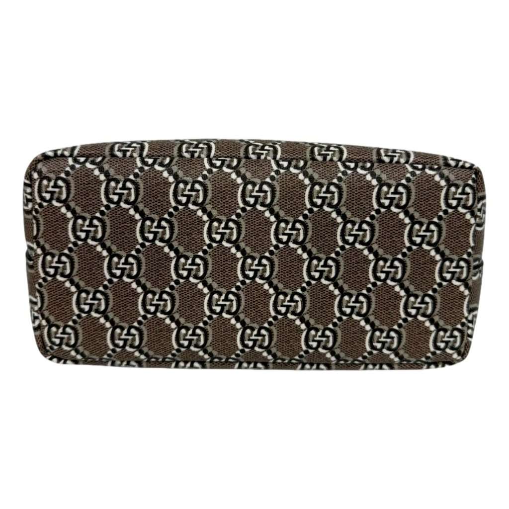 Gucci Gucci GG Shadow Monogram Canvas Beige Black Shoulder Bag Brown Canvas Never worn - Inside View