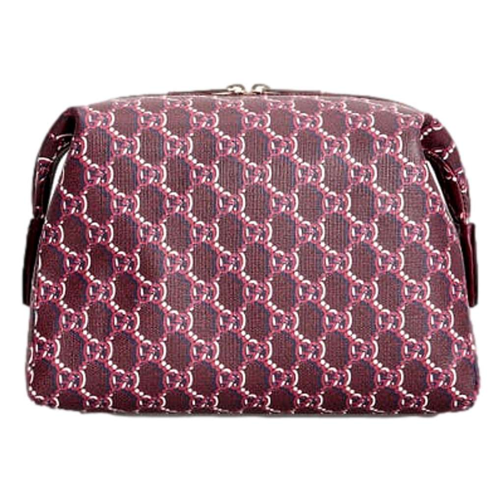 Gucci Gucci GG Shadow Travel Cosmetic Pouch Bag Bordeaux Red Red Canvas Never worn - Front View