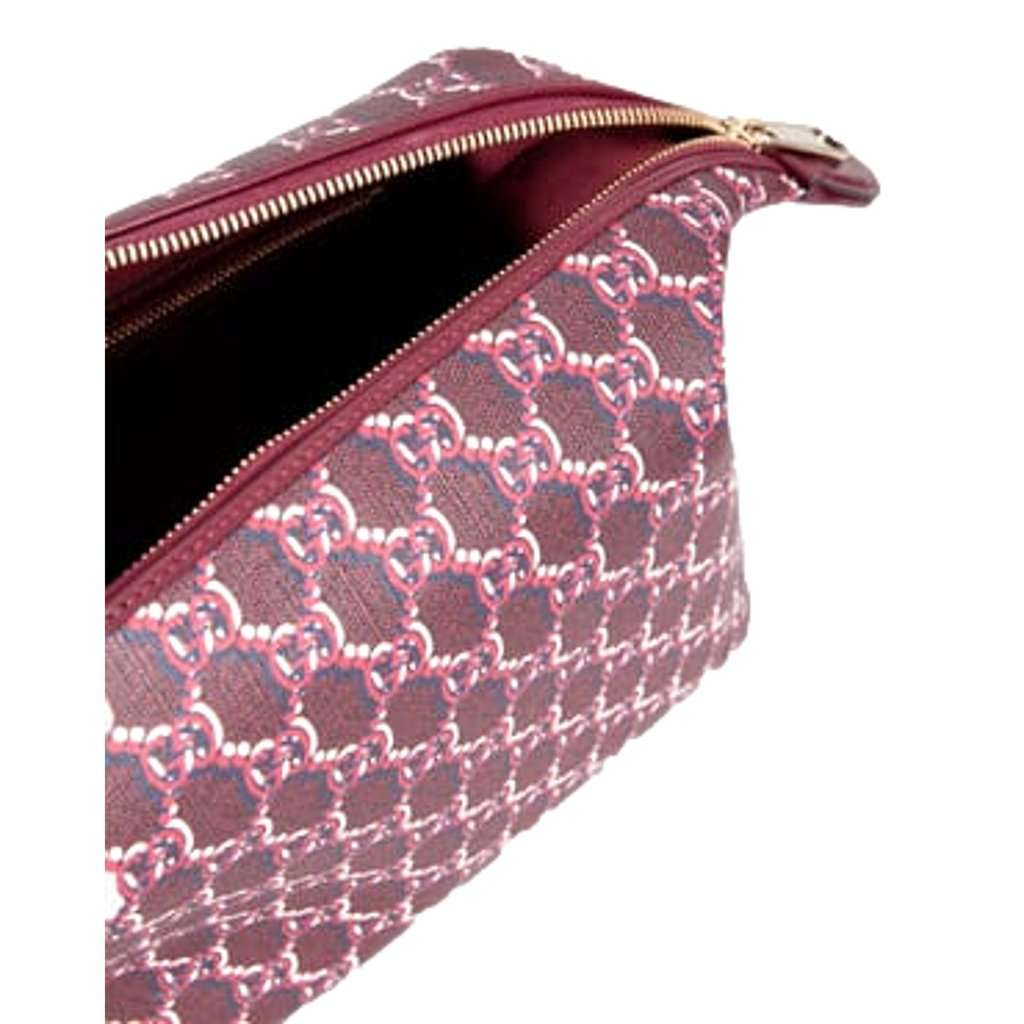 Gucci Gucci GG Shadow Travel Cosmetic Pouch Bag Bordeaux Red Red Canvas Never worn - Back View