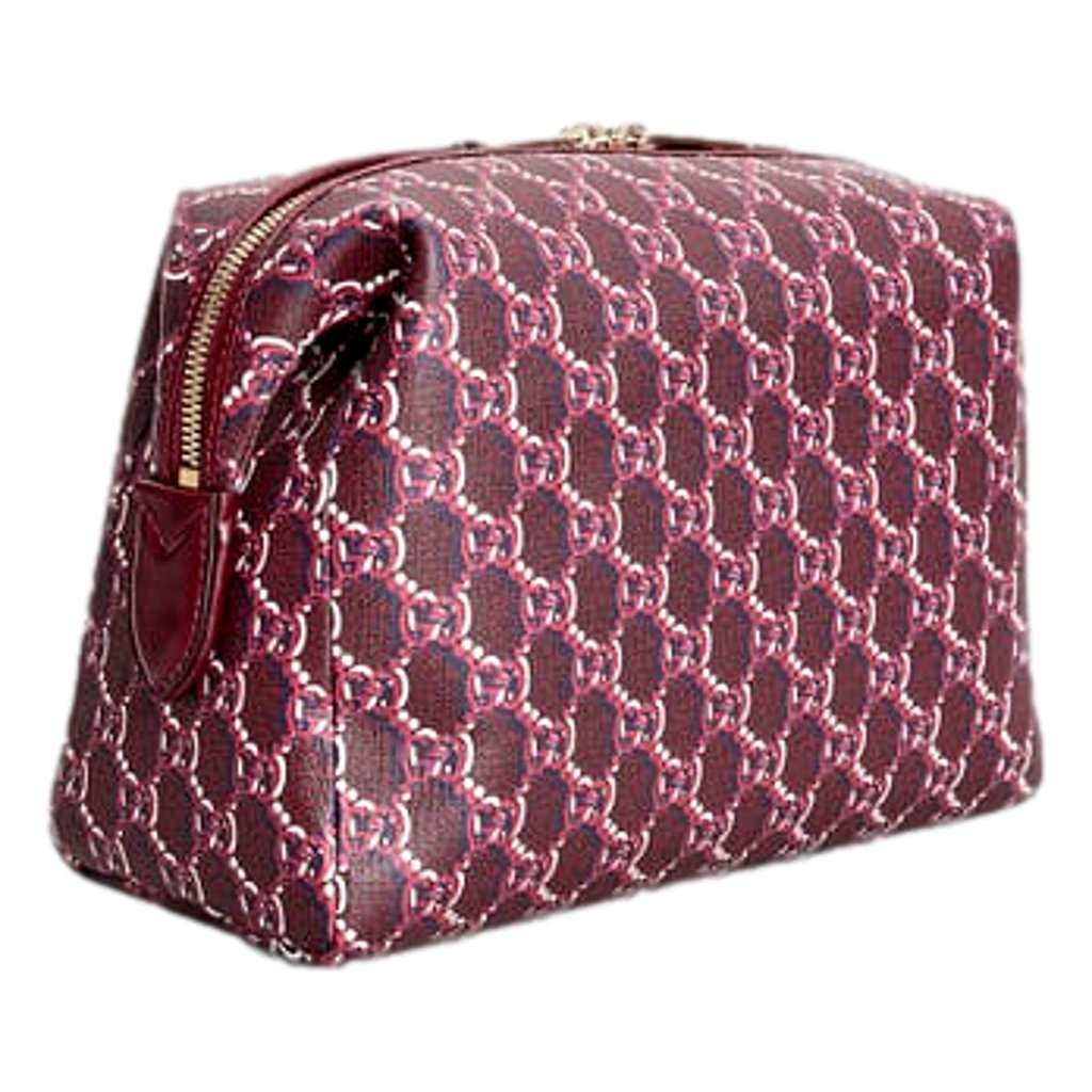 Gucci Gucci GG Shadow Travel Cosmetic Pouch Bag Bordeaux Red Red Canvas Never worn - Inside View