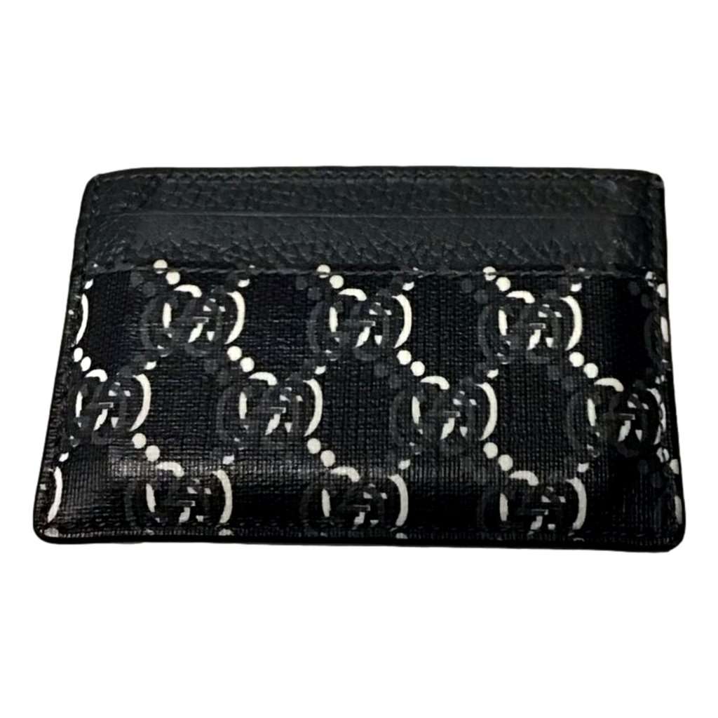 Gucci Gucci GG Shadow Black White Card Holder Wallet Black Leather Never worn - Front View
