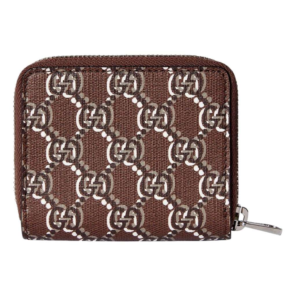 Gucci Gucci GG Shadow Brown Zip Around Small Card Wallet Brown Leather Never worn - Front View