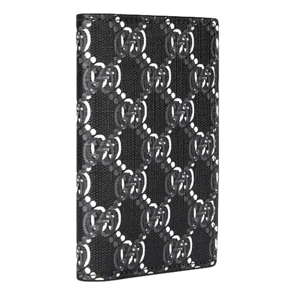 Gucci Gucci GG Shadow Black White Vertical Bifold Card Wallet Black Leather Never worn - Back View