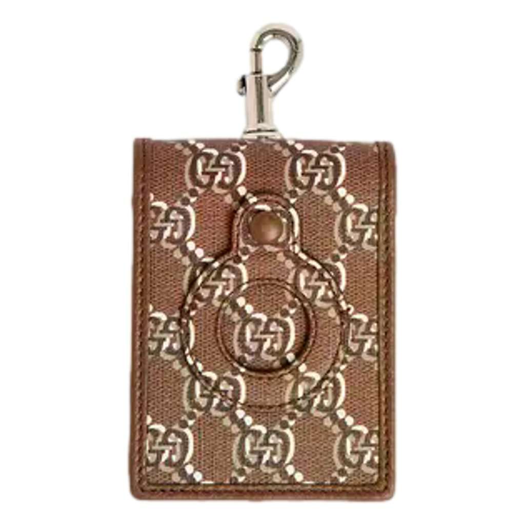 Gucci Gucci GG Shadow Brown Canvas AirTag Card Case Wallet Brown Canvas Never worn - Front View