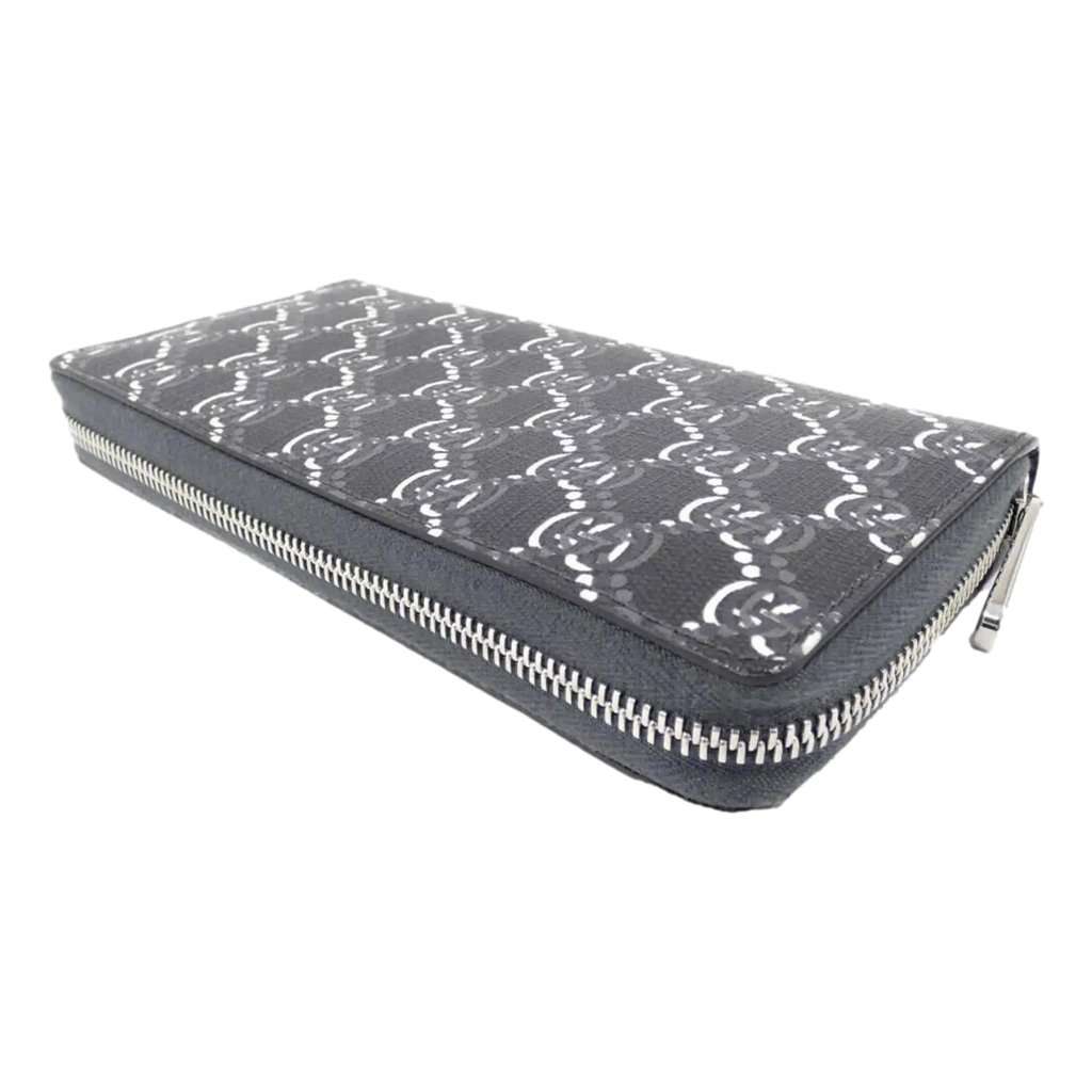 Gucci Gucci GG Shadow Black White Continental Zip Around Wallet Black Leather Never worn - Back View