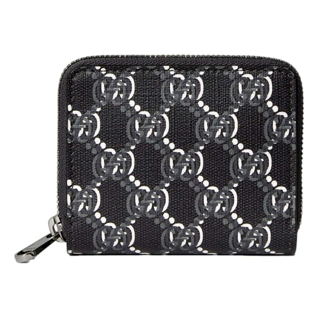 Gucci Gucci GG Shadow Black Canvas Zip Around Small Card Wallet Black Leather Never worn - Front View