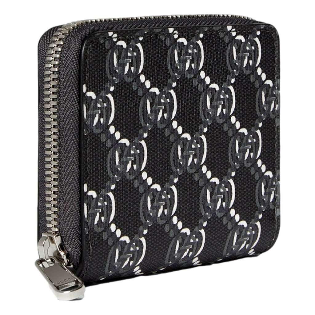 Gucci Gucci GG Shadow Black Canvas Zip Around Small Card Wallet Black Leather Never worn - Back View