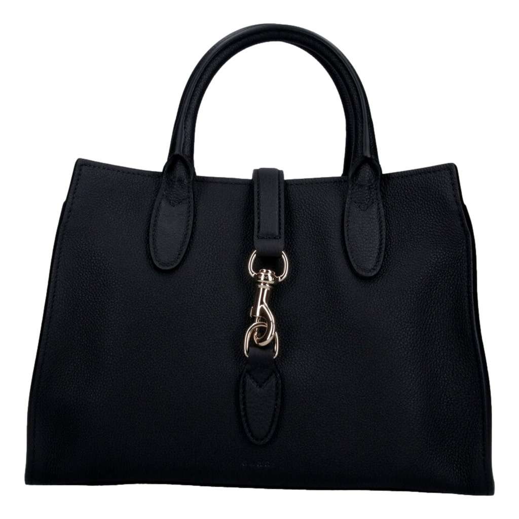 Gucci Gucci Jackie Medium Black Calfskin Leather Tote Bag Black Leather Never worn - Front View