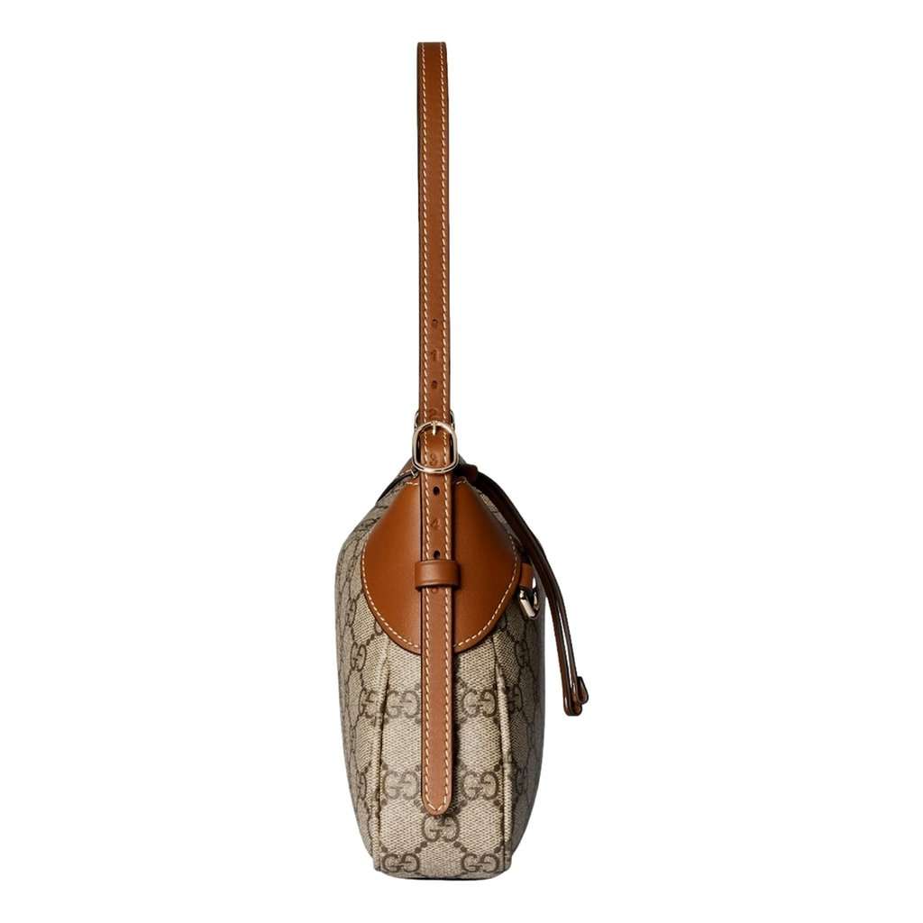 Gucci Gucci GG Emblem Supreme Canvas Leather Shoulder Bag Brown Beige Brown Leather Never worn - Inside View