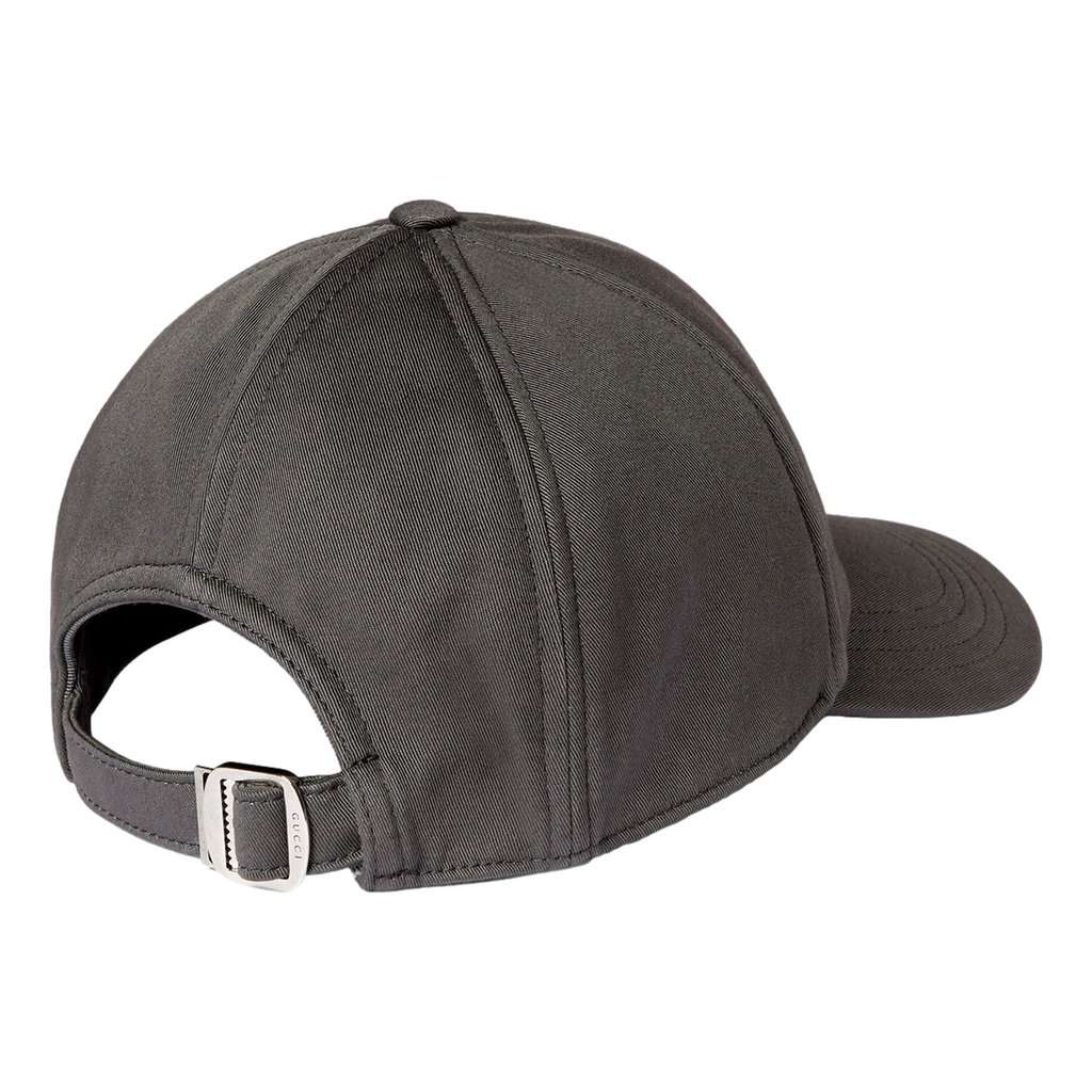 Gucci Gucci Cotton Embroidered Baseball Hat in Grey Size Medium Grey Cotton Never worn - Back View