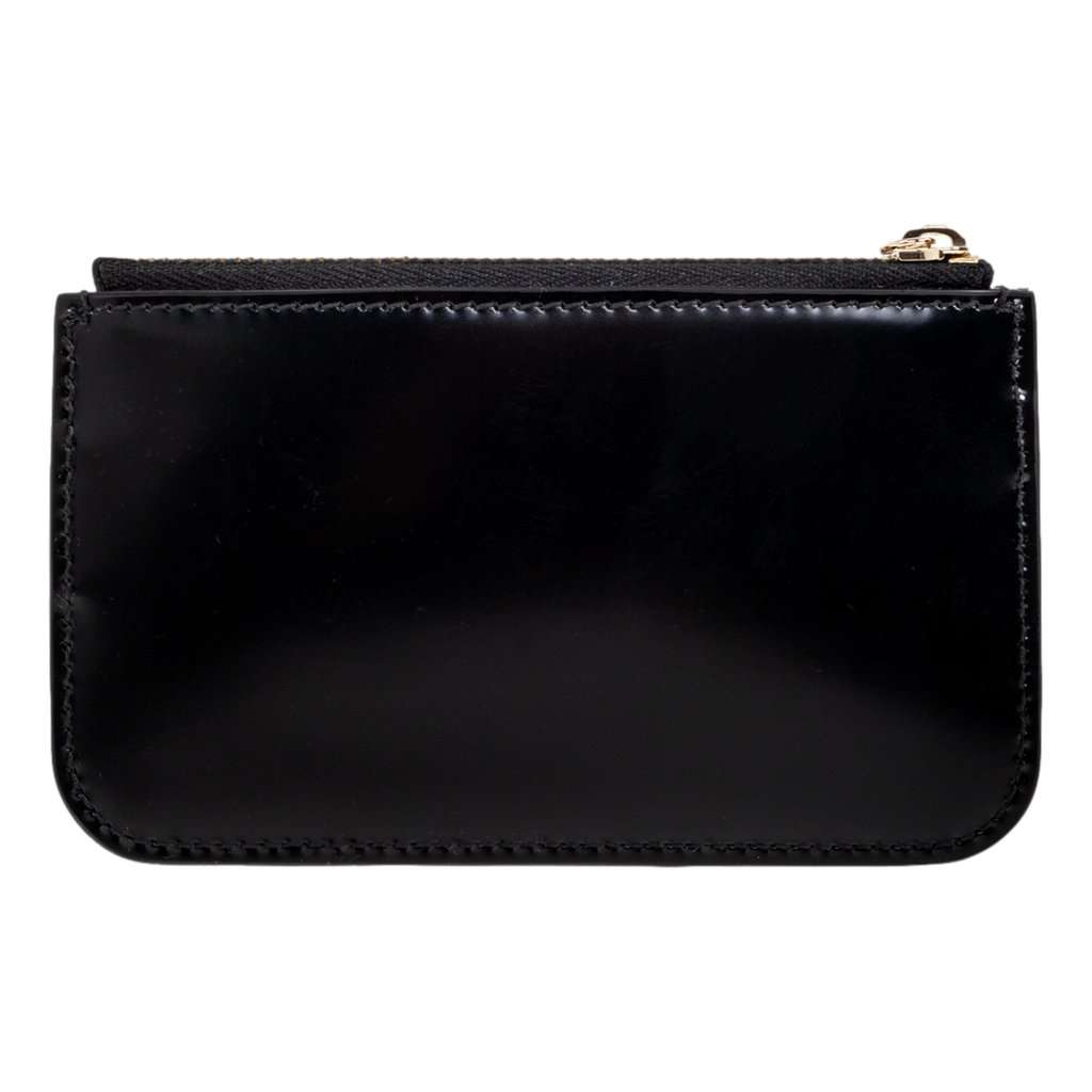Gucci Gucci Bamboo Pull Zipper Black Patent Leather Card Case Wallet Black Leather Never worn - Back View