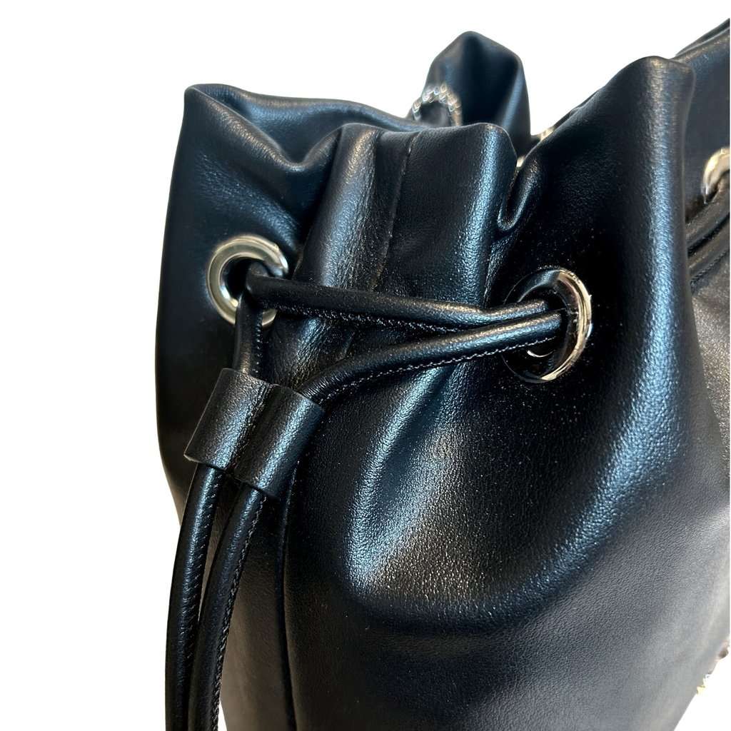 Jimmy Choo Jimmy Choo Marcheline Pearl Small Bucket Crossbody Bag Black Black Leather Never worn - Box View