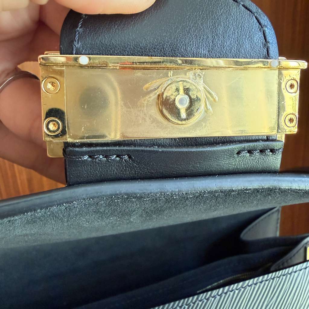 Louis Vuitton Dauphine MM Black Leather Very good condition - Box View