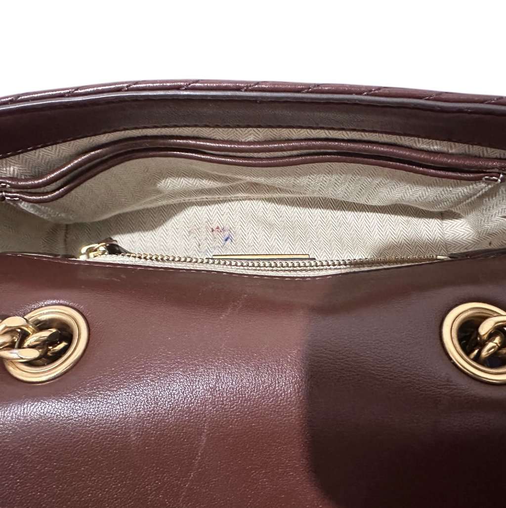 Tory Burch Elegant Hand Or Crossbody Brown Leather Very good condition - Model View