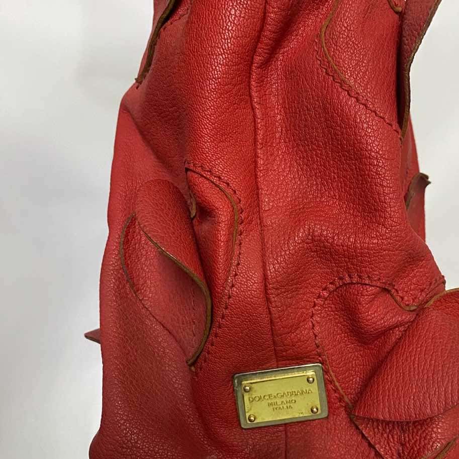 Dolce & Gabbana Heart Bag Burgundy Leather Fair condition - Inside View