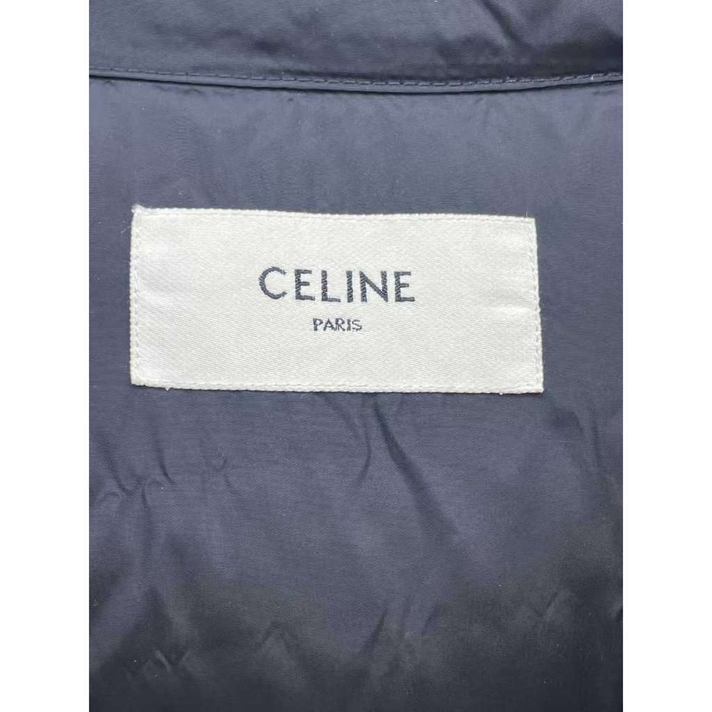 Celine Black Polyester Leather Jacket Black Polyester Very good - Model View