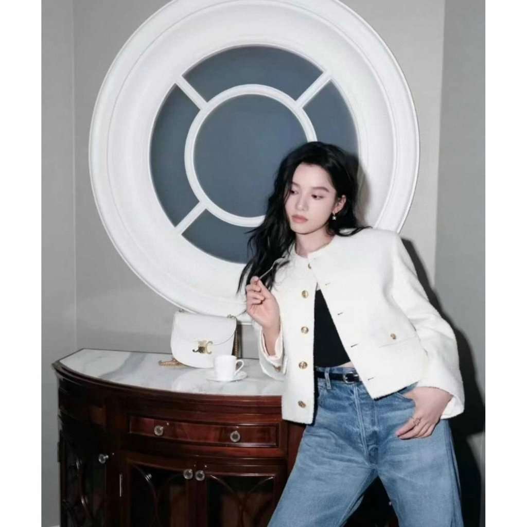 Celine Wool Jacket MultiColor Wool Very good - Model View