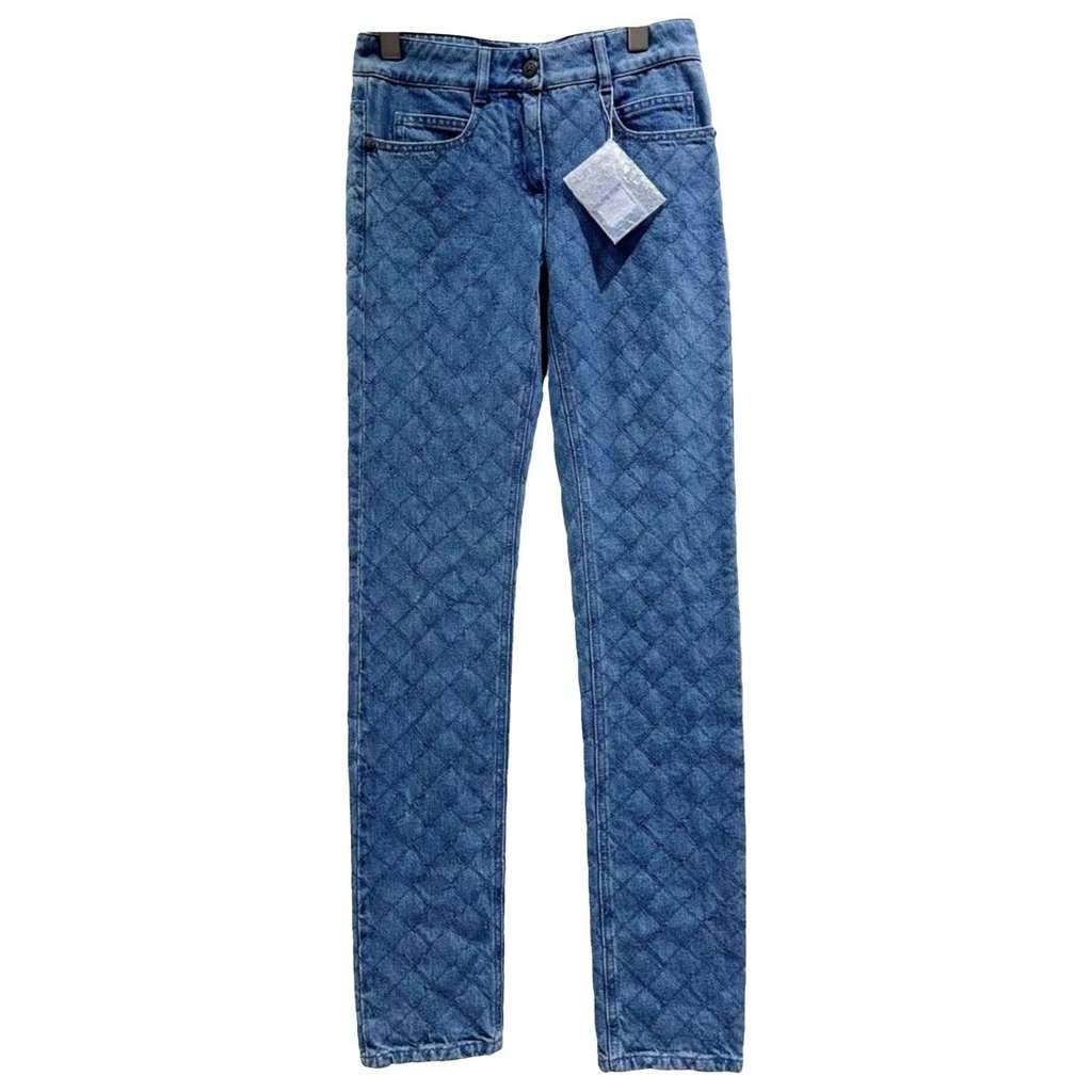 Chanel Blue Cotton Jeans Blue Cotton Very good - Front View