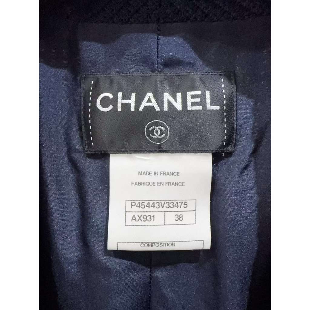 Chanel Navy Cotton Jumpsuit Navy Cotton Very good - Inside View