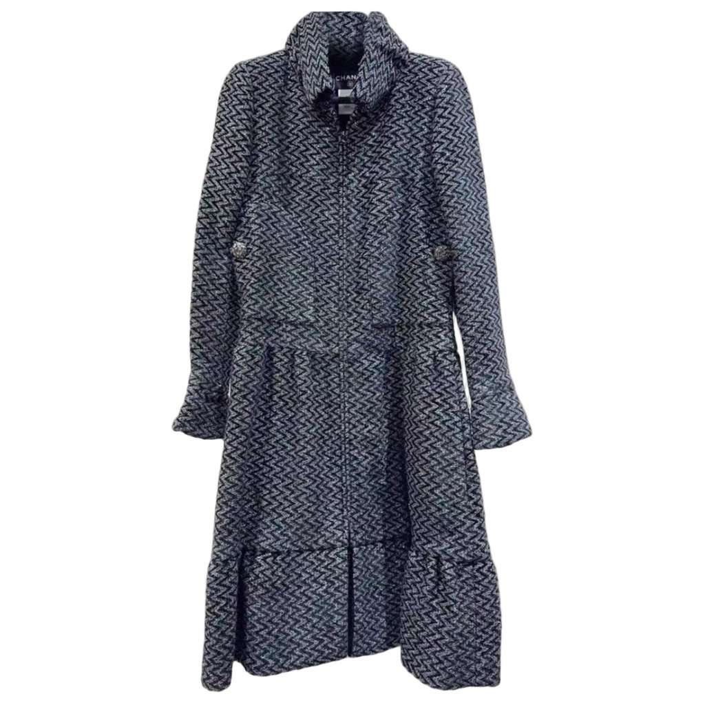 Chanel Tweed Dress MultiColor Tweed Very good - Front View
