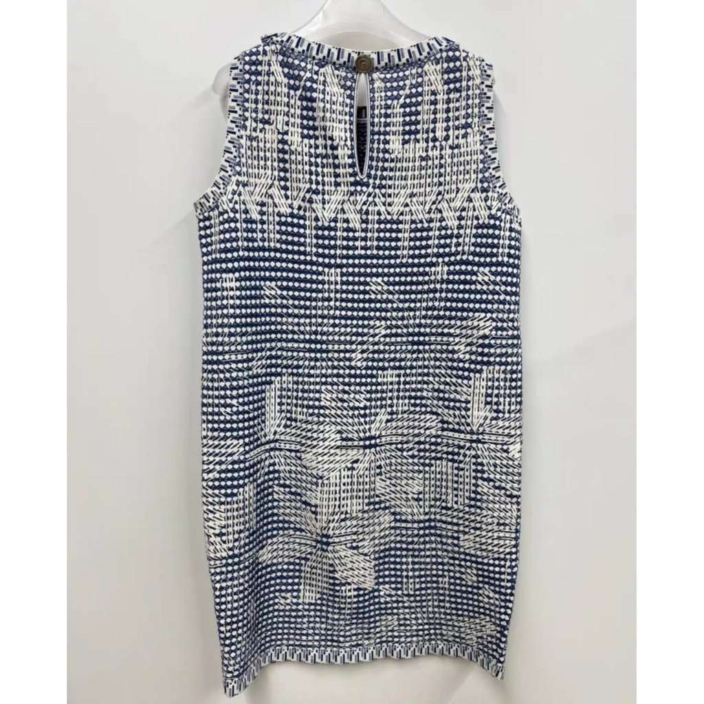 Chanel Navy Synthetic Dress Navy Good - Back View
