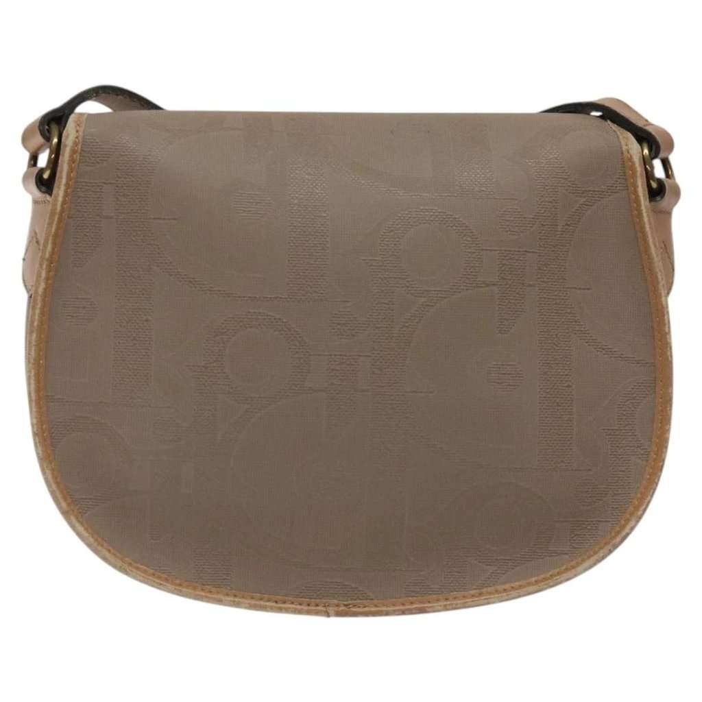 Christian Dior Shoulder Bag Beige Canvas Good condition - Back View