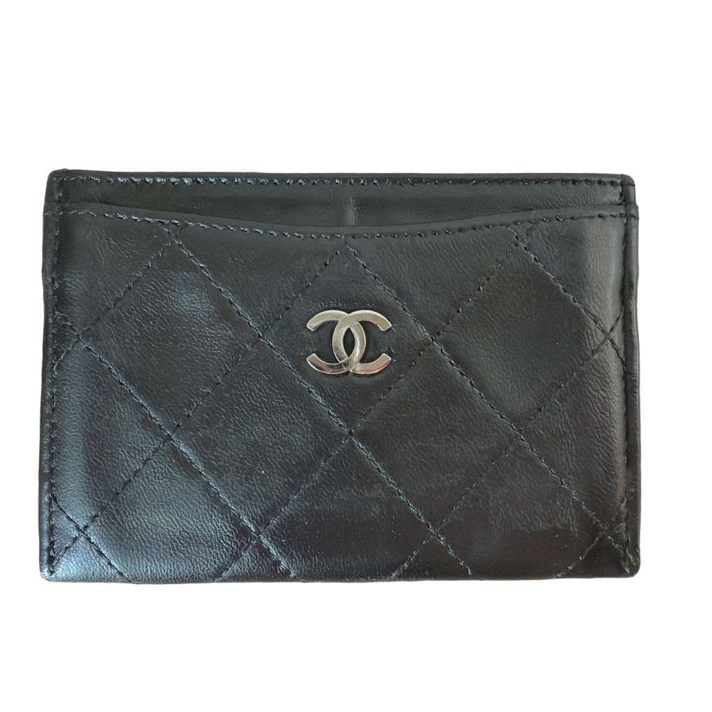 Chanel Card Holder Black Good condition - Front View