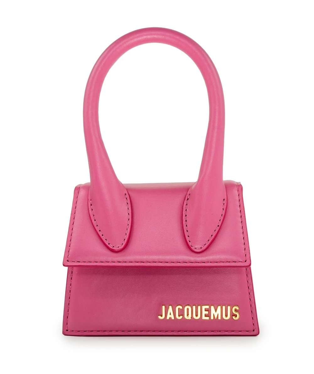 Jacquemus Light Pink Leather Le Chiquito Moyen Top Handle Bag Pink Leather Very good - Front View